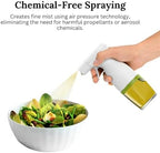 Prepara Simply Mist Olive Oil Sprayer, Chrome Band, White/Green - Image 3