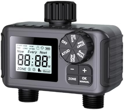 Water Timer Sprinkler Timer with 2 Zone Watering Controller by Unknown