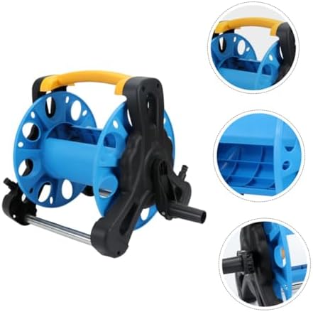 Freestanding Hose Reel Holder for Garden Hose Storage Rack Blue - Image 4