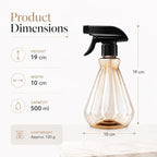 500ml Spray Bottle with Adjustable Nozzle Mode, Amber Plastic Water Spray Bottle for Plants & Cleaning – Leak-Proof Refillable Diamond Plant Mister - Image 2