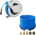 FIXFANS Pressure Washer Hose Reel with Hose, 1/4" X 50 FT High Power Washer Extension Hose by FIXFANS