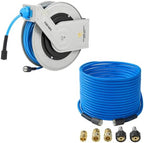 FIXFANS Pressure Washer Hose Reel with Hose, 1/4" X 50 FT High Power Washer Extension Hose by FIXFANS