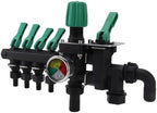 Omabeta Hose Splitter 4 Way Manifold for Garden Irrigation with Pressure Gauge Heavy Duty Anti Rust - Image 3