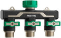 RESTMO Heavy Duty 3 Way Y Garden Hose Splitter Full Metal Body, Green by Restmo