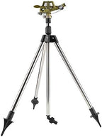SUNGOOYUE Adjustable 24m Stainless Steel Garden Sprinkler Metal Tripod Zinc Bird Sprinkler 360 Degree Rotation 1 2 Inch Internal Thread for Lawn Garden Yard Irrigation - Image 3