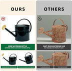 ‌2.5-Gallon Metal Watering Can,9.5L Large Galvanized Watering Can for Outdoor Plants with Removable Long Spout and Golden Handle - Image 5