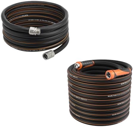 Product Image Giraffe Tools Garden Hose 100ft x 5/8", Water Hose Heavy Duty, Flexible with Garden Hose 20ft x 5/8", Custom Length, Heavy Duty, No Kink, Flexible by GiraffeTools