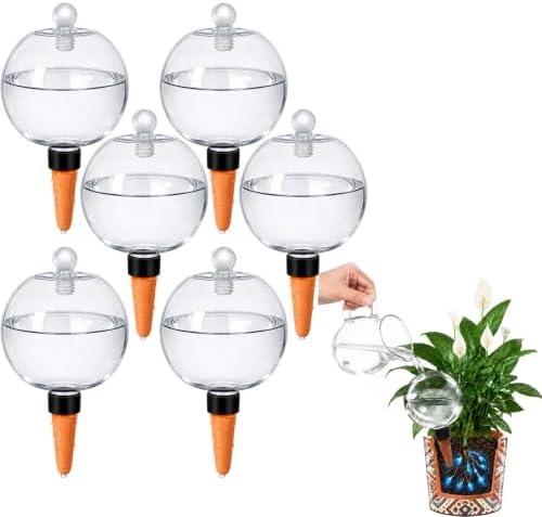 6 Pack 26oz Extra Large Plant Self Watering Globes to 3 Weeks Watering by Unknown