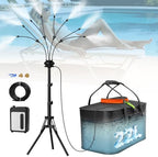 Bonviee 5.3FT Standing Misters for Outside, 5.8Gal Tank, Tripod, 5200mAh Pump, 8 Nozzles - Image 2