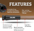 Flexzilla Colors Garden Hose 5/8 in. x 75 ft., Lightweight All-Weather Water Hose, Durable and Flexible, Leak-Free Connections, Brown Mulch - Image 3