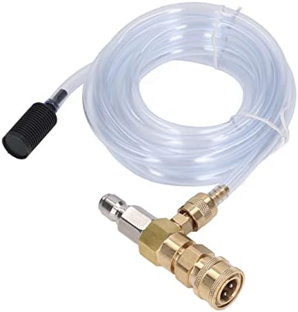 ViaGasaFamido Pressure Washer Chemical Injector Kit, Adjustable Downstream Soap Dispenser for Pressure Washer Brass Stainless Steel 5000 PSI 14 Inch Nozzle 38 Inch Connector 98 Ft Hose - Image 5