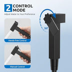 Arofa Built-in Hot and Cold Bidet Sprayer, Hands-Free Control, Matte Black - Image 3
