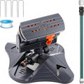 Oscillating Sprinkler with Adjustable Aluminum Riser 16 Nozzles by Unknown