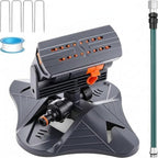 Oscillating Sprinkler with Adjustable Aluminum Riser 16 Nozzles by Unknown