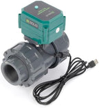 U.S. Solid 1-1/2" Smart WiFi UPVC Motorized Ball Valve, Automatic Water Shutoff, App Remote Control with Real-Time Status Feedback, IP65 Water-Resistant, 5V DC USB Powered by USSolid