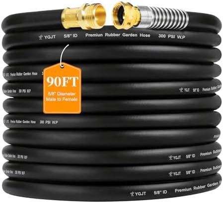 Wdmiya 5/8" x 90FT Garden Hose, 300 PSI Working & 1100 PSI Burst for Lawn by Wdmiya