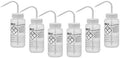 EISCO 6PK Chemical Wash Bottle, Blank Labels, 500ml - Wide Mouth, Self Venting, Low Density Polyethylene - Performance Plastics Labs by EiscoLabs