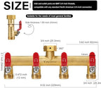 4 Way Garden Hose Splitter, 3/4" GHT Outdoor Water Spigot Splitter - Image 2