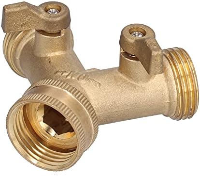 Hose Splitter Brass 2 Way Heavy Duty Water Connector for Garden, Lawn and Outdoor Use, 1 X Y Shape - Image 3