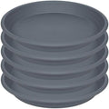 5 Pack of 14 inch Plant Saucer, Large Plant Tray, Heavy Sturdy Plant Drainage Tray for Indoors, Bird Bath Bowls, Sturdy Plastic Pot Tray for Planter (Gray) by Unknown