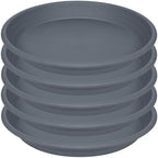 5 Pack of 14 inch Plant Saucer, Large Plant Tray, Heavy Sturdy Plant Drainage Tray for Indoors, Bird Bath Bowls, Sturdy Plastic Pot Tray for Planter (Gray) by Unknown
