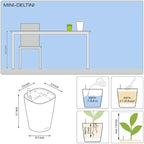 Lechuza MINI-DELTINI Scarlet Red High Gloss, Self-Watering Small Indoor Planter, H5.1 L3.9 W3.9 in - Image 5