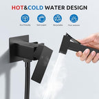 Arofa Built-in Hot and Cold Bidet Sprayer, Hands-Free Control, Matte Black - Image 2