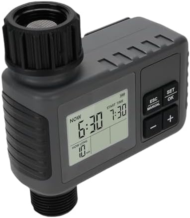 Asixxsix Sprinkler Timer, Smart Programmable Water Timer for Garden Hose with Rain Delay, Manual Mode and Design, Digital Irrigation Controller for Outdoor Yard, Lawn and - Image 3