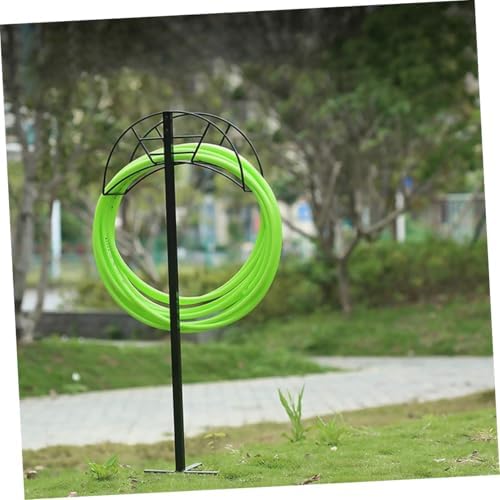 Portable Iron Garden Hose Stand, Black Outdoor Water Hose Holder - Image 4