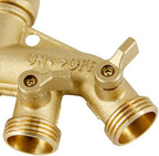 Triumpeek 4 Way Brass Hose Splitter, Heavy Duty 4-Way Garden Hose Connector 3/4 Inch, Solid 4 way hose adapter (Pack of 2) - Image 3