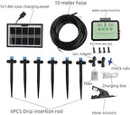 Solar Drip Irrigation System, Solar Panel Kit Outdoor, 10m Tubing, Type C Charging, LED Display, for Garden Farm Greenhouse Balcony Vacation (Black) - Image 3