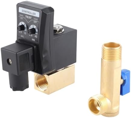 G1/2 DN15 230V Automatic Timed Water Electronic Timed Drain Valve for Air Compressor Condensate Management(230V) by Walfront