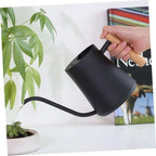 VICASKY Vintage Metal Long Spout Watering Can with Wooden Handle for Indoor Plants Stainless Steel Garden Pot for Precise Watering Design for Flowers and Houseplants - Image 7