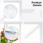 Iridescent Glass Self Watering Globes, 6 Pcs Rainbow Plant Watering Bulbs, Decorative Automatic Irrigation System, Small & Large Sizes - Image 2