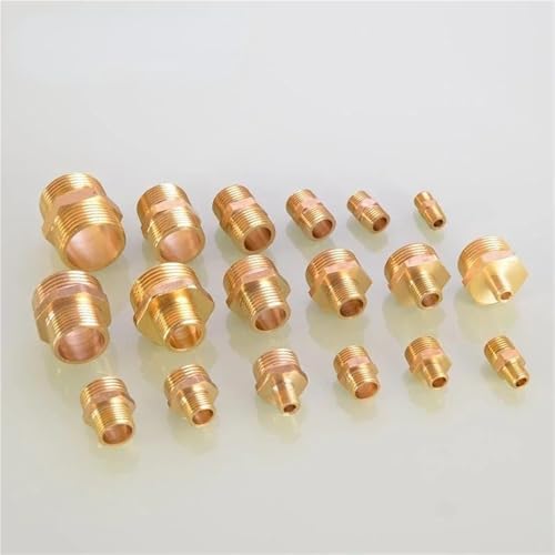 Garden Hose Connector 10pcs 1/2" to 3/4 3/8 1 Thread Connector Reducing Repair Joint Copper Bubbler Adapter(1l2 x 1l2) - Image 3
