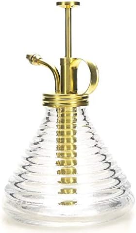 Plant Mister- Clear Color Glass Bottle & Brass Sprayer (Matt Gold) - Image 5