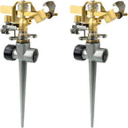 Impact Lawn Sprinkler 2 Pack,Heavy Duty Adjustable Pulsating Head by Unknown