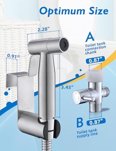 BRITULIF 3-Pack Handheld Bidet Sprayer for Toilet, Adjustable Pressure - Image 2