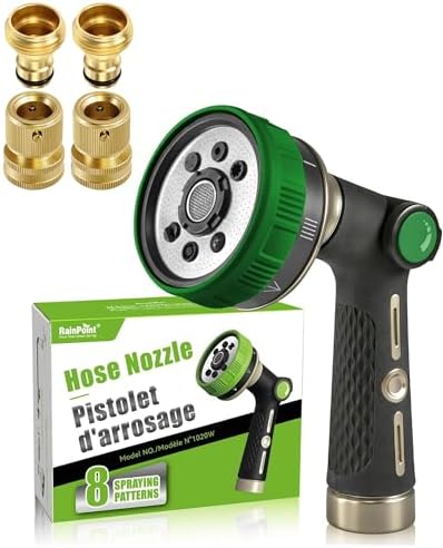 RainPoint Brass Quick Connect & Metal Hose Nozzle Kit by RainPoint