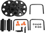 Diyeeni Garden Hose Reel, Freestanding Retractable 164ft Heavy Duty Metal Water Hose Reel Holder for Outside, Rustproof Iron & ABS Patio Water Organizer for Garden Lawn Yard - Image 6