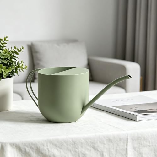Green Watering Can 50oz Stainless Steel for Indoor Plants - Image 2