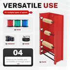 Wall-Mounted Wire Spool Holder, 5-Rod Steel Storage & Display Rack - Image 5