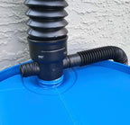 UFO Rain Barrel 4" Mini Docking Diverter with Overflow Hose for Poly Drums (Black) - Image 4