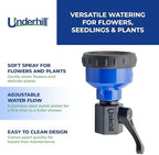 Underhill RainPro™ Gentle Spray Nozzle w/valve - Professional Soft Rain Shower Hose Nozzle with 3 Pattern Options – Unbreakable commercial quality for Gardens, Nurseries & Greenhouses - Image 3
