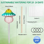 11 oz Large Plant Watering Globes 4 Pack Glass Self Watering Globes - Image 2