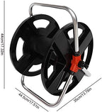 Garden Hose Reel, Heavy Duty Aluminum Hand Cranked Water Hose Reel Cart with 114ft Capacity ABS Frame, Portable Hose Holder for Yard Lawn Patio Outdoor - Image 2