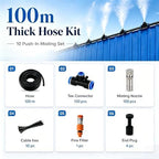 Misting Nozzle Tee Irrigation System, Outdoor Cooling Mist Kit, Automatic Watering, Easy to Install Garden Misting Setup, Perfect for Lawn and Patio - Image 3