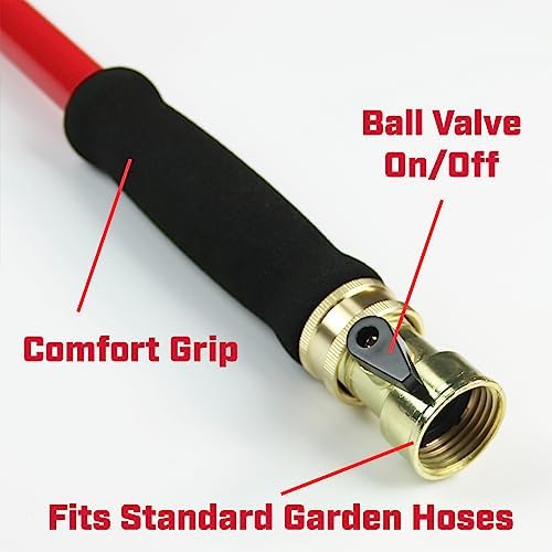 CHAPIN International 4671 30-inch with 7 Pattern Rotatable Nozzle and Adjustable 180-degree Spray Head Watering Wand, Red/Black - Image 4