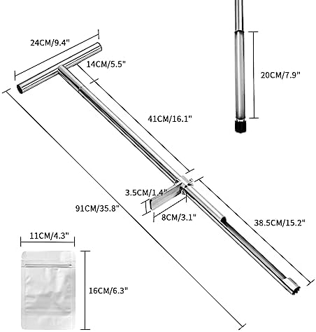 Soil Sample Probe, 36 Inch Soil Probe Rod, Ground Probe Rod, My Soil Test Kit, Stainless Steel Soil Sampler Tool for Soil Sampling, Gardening - Image 3