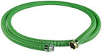 Gloxco Heavy Duty EPDM All Weather Suction Hose Assembly, Black Tube, Lime Green Helix, 1-1/2" Inside Diameter with Male x Female NPSM Pinlug Fittings Installed, 25 ft Length by Gloxco
